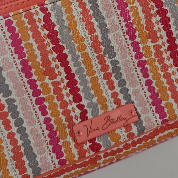 Vera Bradley Confetti Stripe Pebbled PVC Crossbody Handbag - Picture 2 of 13